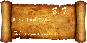 Bika Tanázia névjegykártya
